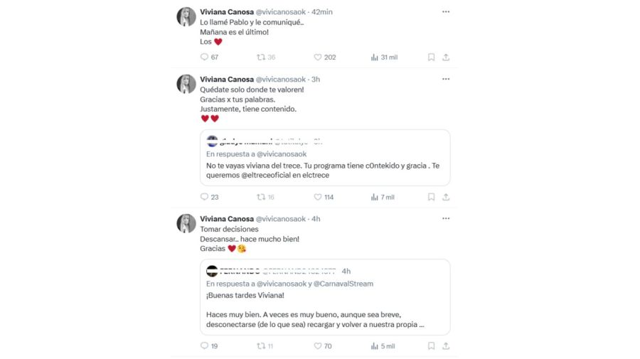 Viviana Canosa se va antes de El Trece