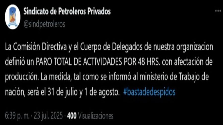 Anuncio petroleros