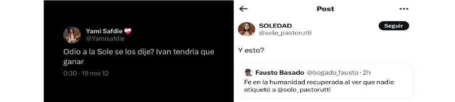 La Sole sobre el tweet de Yami Safdie en su contra