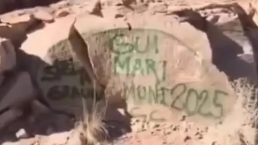 Un grupo de turistas vandalizaron un paisaje en Mendoza 20250725