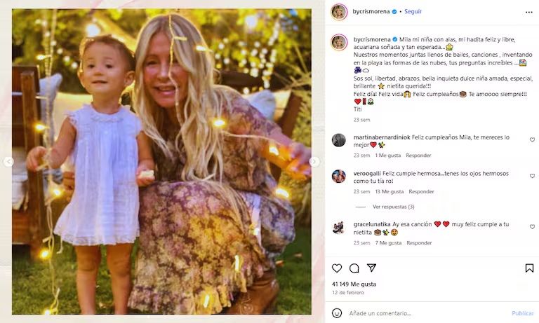 Cris Morena sobre Mila