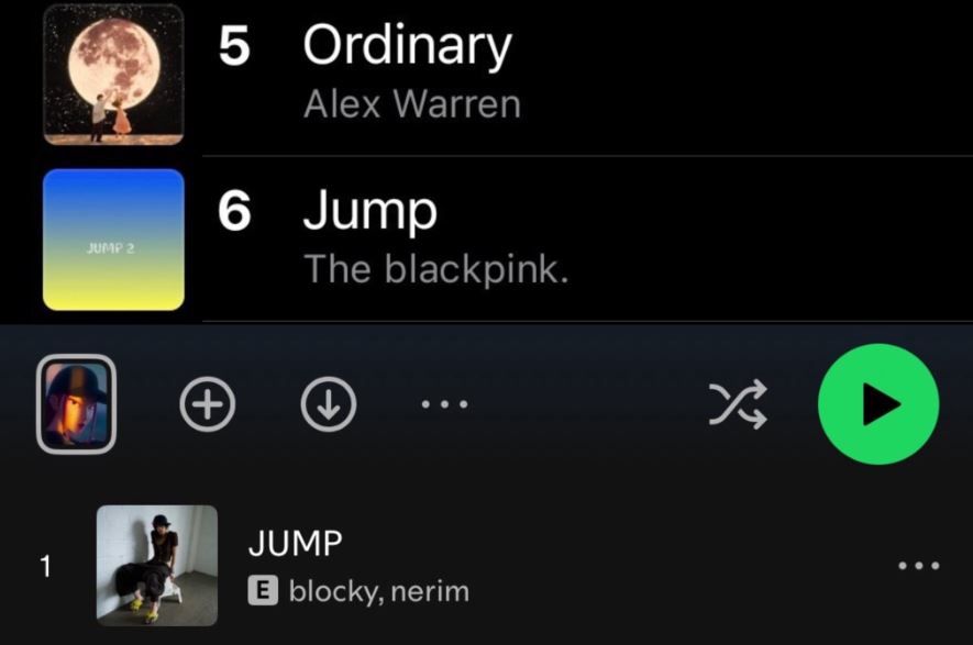 Error de JUMP de BLACKPINK en Apple Music