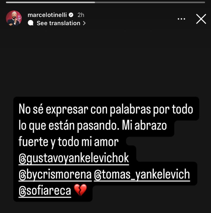 Marcelo Tinelli, Wanda Nara tras la muerte de la nieta de Cris Morena y Gustavo Yankelevich