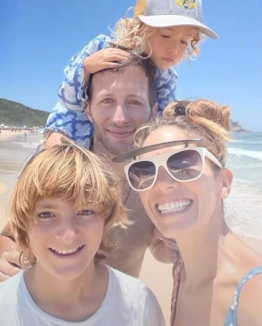 Sofía Reca, Tomás Yankelevich y sus hijos, Mila e Inti
