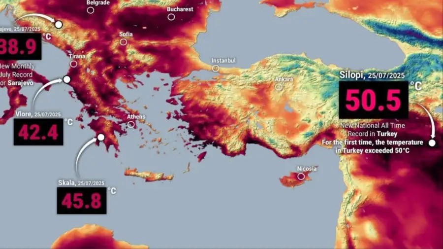 Turquía establece un nuevo récord de 50,5 grados mientras Europa se sofoca