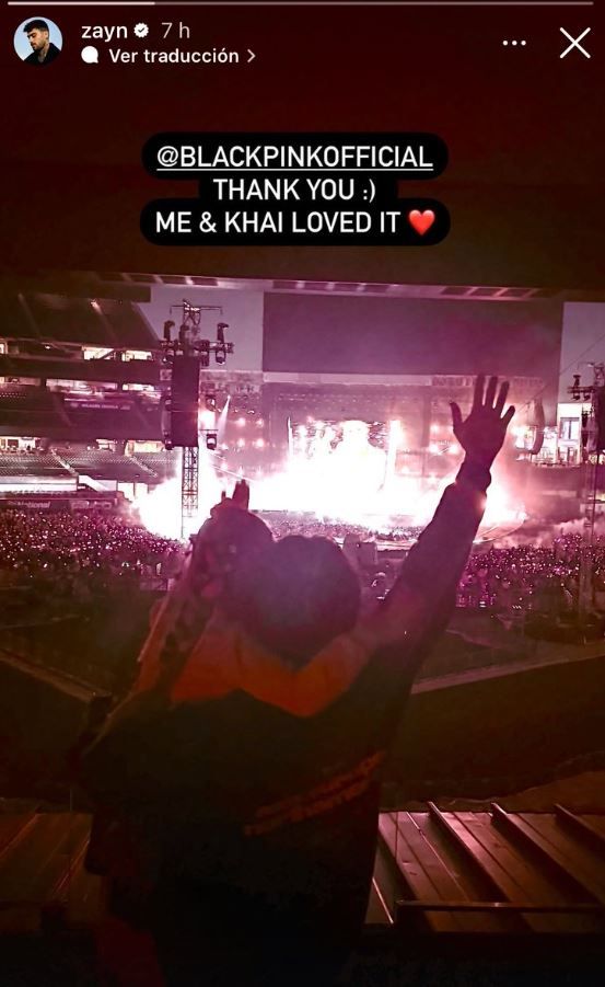 Zayn Malik y su hija en el recital de BLACKPINK