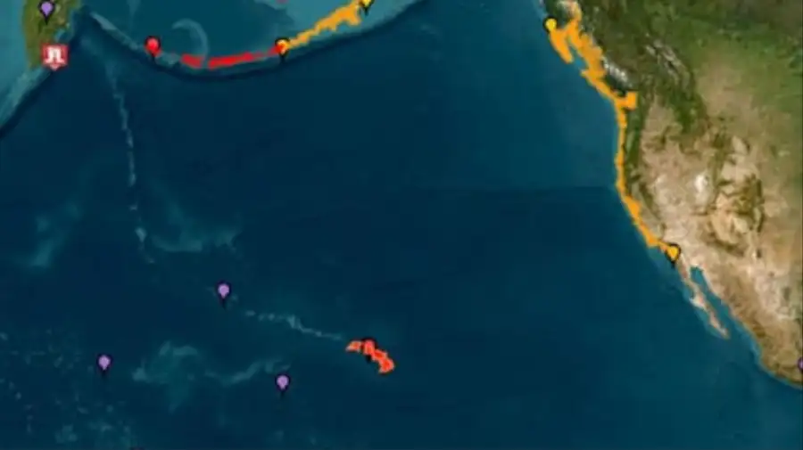 Alerta Tsunami Chile, Perú, Ecuador