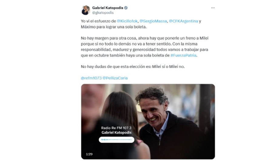 Tweet de Gabriel Katopodis