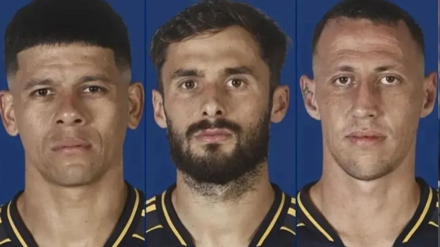 Marcos Rojo, Marcelo Saracchi y Cristián Lema