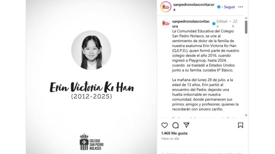 Muerte de Erin Ko