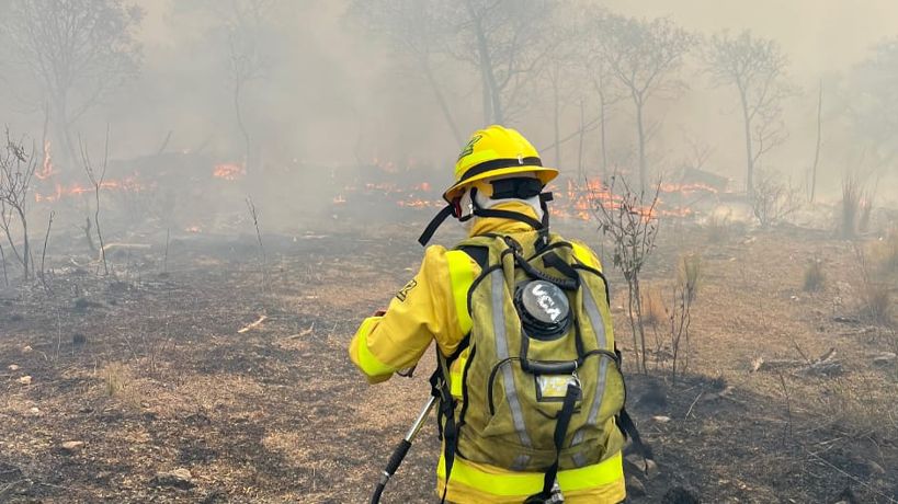 Incendio en sierras de Córdoba