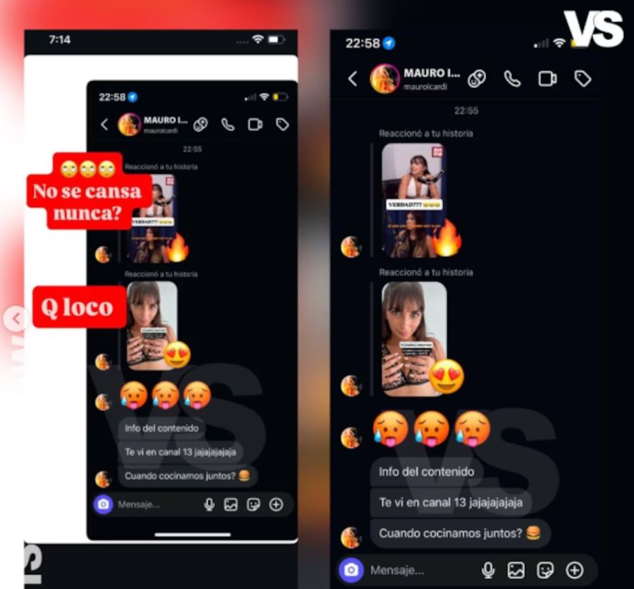 Los supuestos chats de Mauro Icardi a Camila Núñez