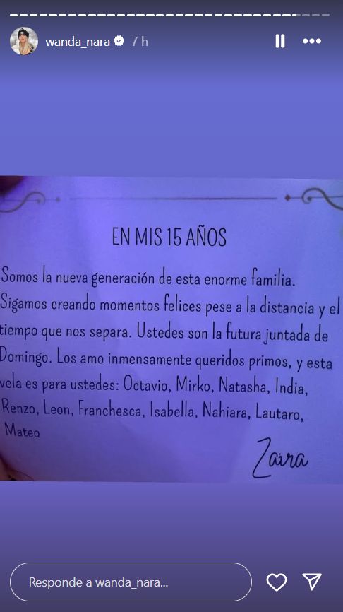 Wanda Nara en el cumpleaños de la sobrina de Mauro Icardi