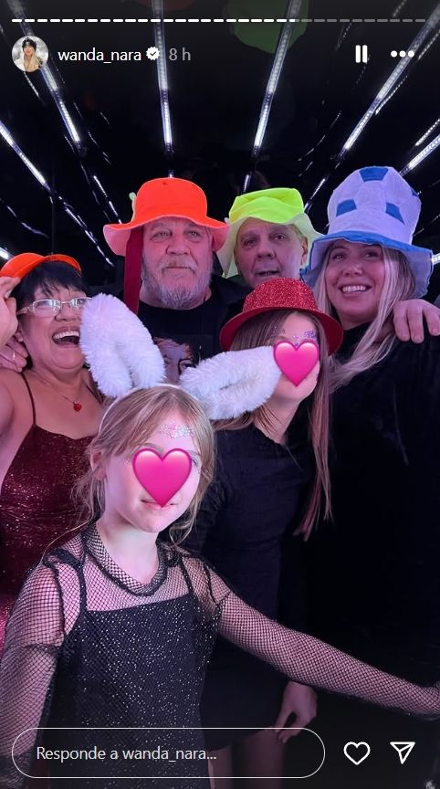 Wanda Nara en el cumpleaños de la sobrina de Mauro Icardi