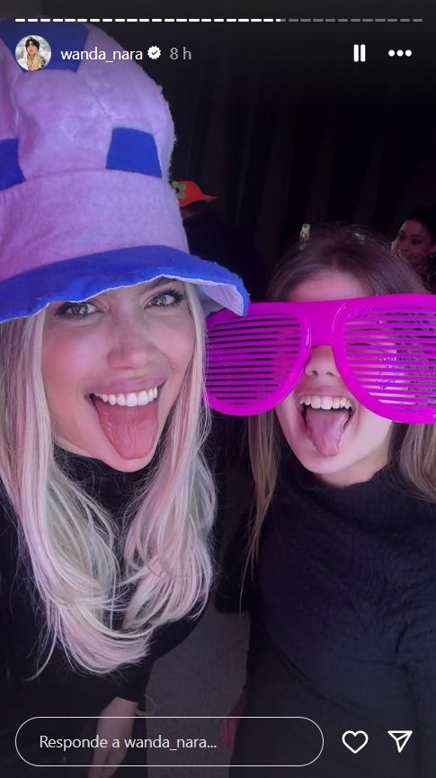 Wanda Nara en el cumpleaños de la sobrina de Mauro Icardi