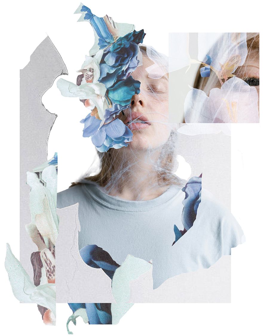 Collage Illustration Mujer belleza