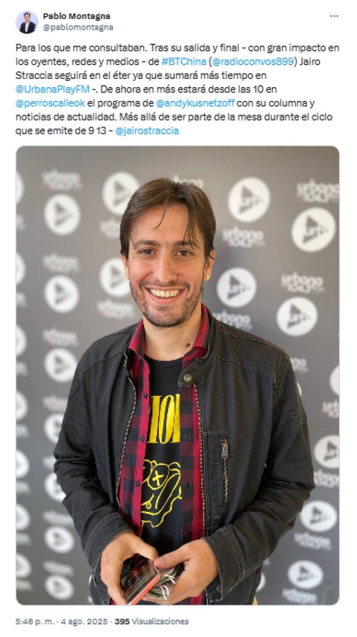 Qué hará Jairo Straccia tras su salida de Radio Con Vos