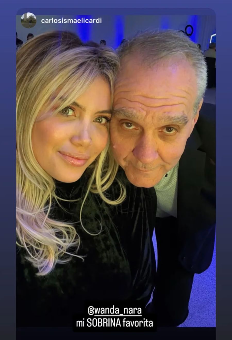 Wanda Nara con el tío de Mauro Icardi