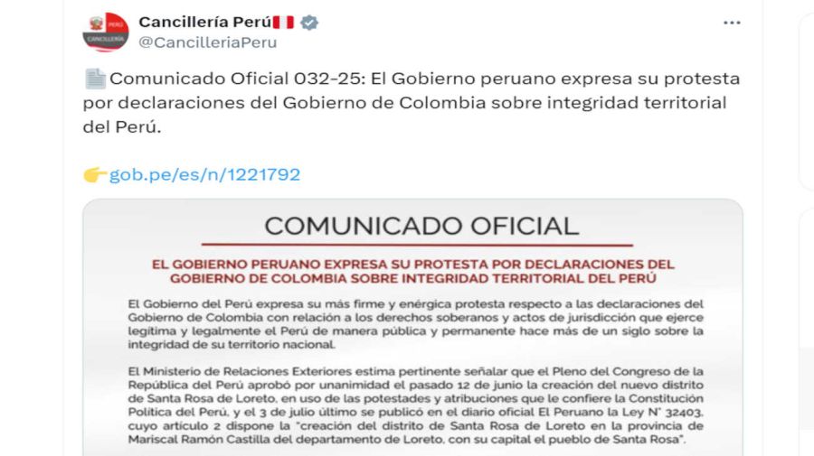 Cancillería Perú X 20250805