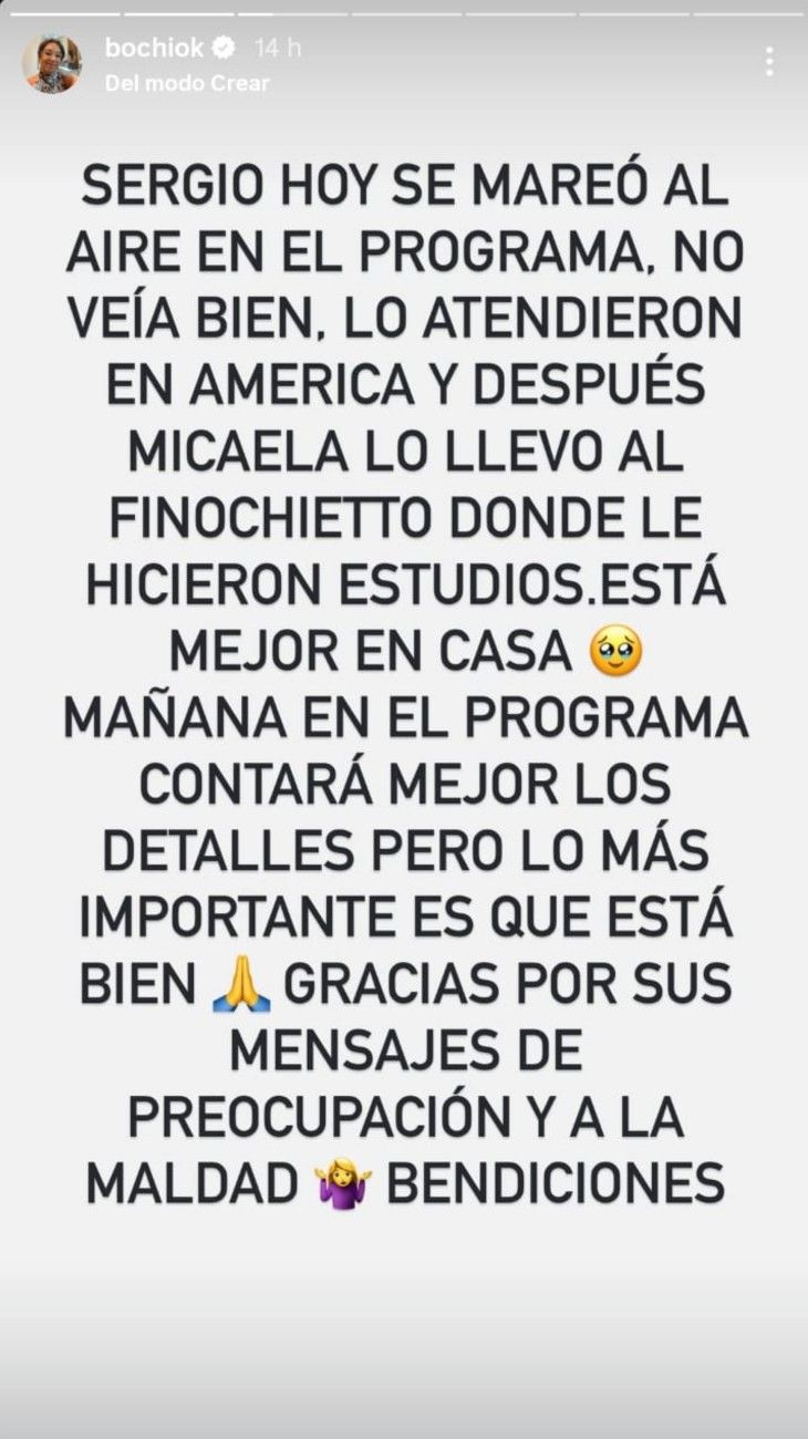 El enojo de Bochi por una fake news sobre Sergio Lapegue