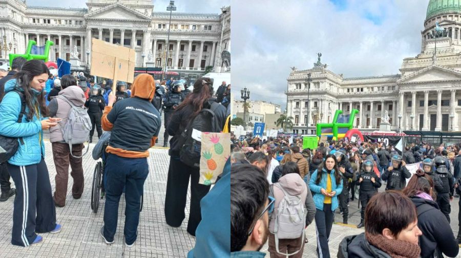 Movilización en el Congreso por la Ley de Discapacidad 