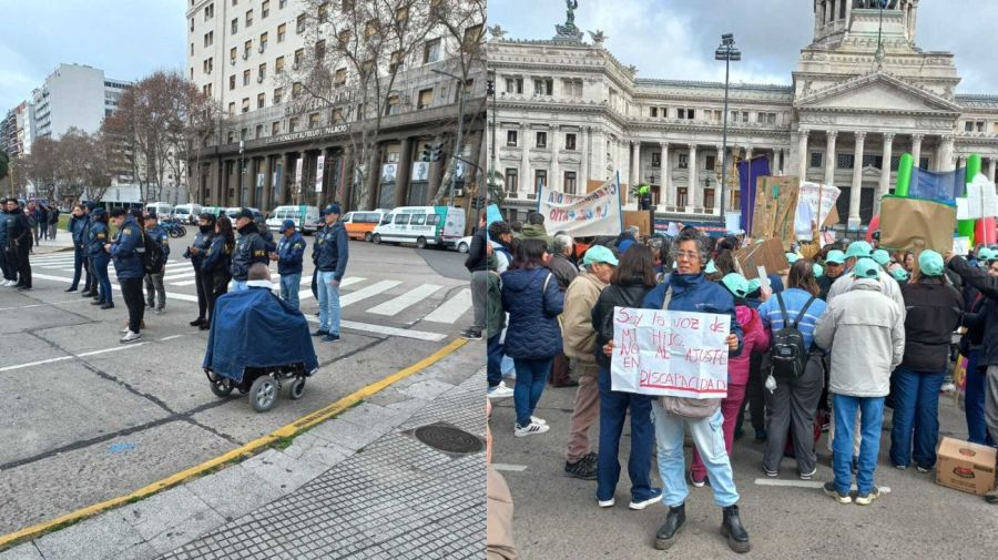 Movilización en el Congreso por la Ley de Discapacidad 