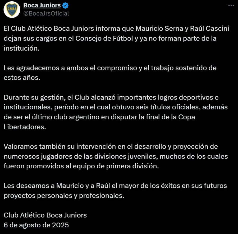 Comunicado CABJ Consejo 6 Ago.