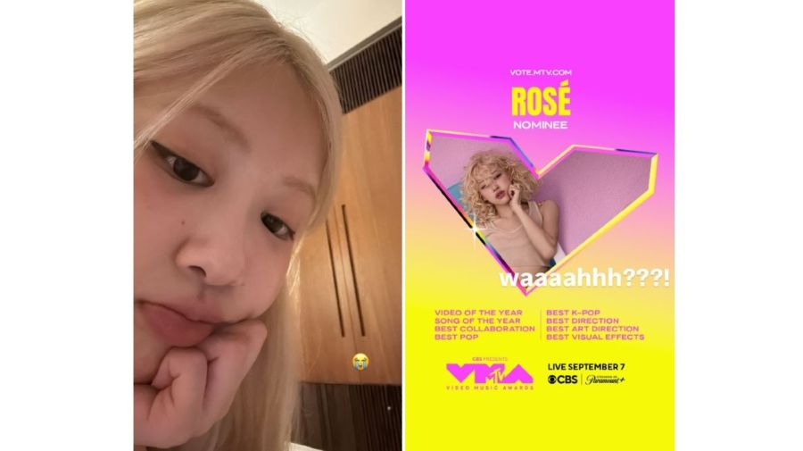 Rosé celebrando sus nominaciones a los VMAs