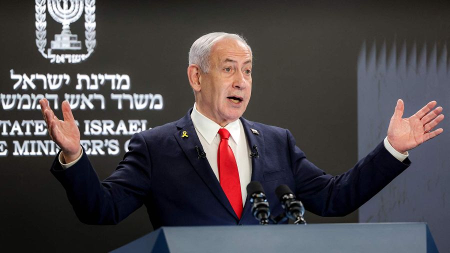 Fotogaleria El primer ministro israelí, Benjamín Netanyahu, ofrece una conferencia de prensa en su despacho en Jerusalén