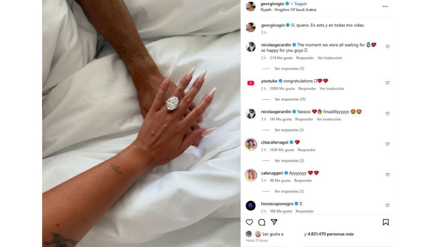 Georgina Rodriguez y Cristiano Ronaldo casamiento
