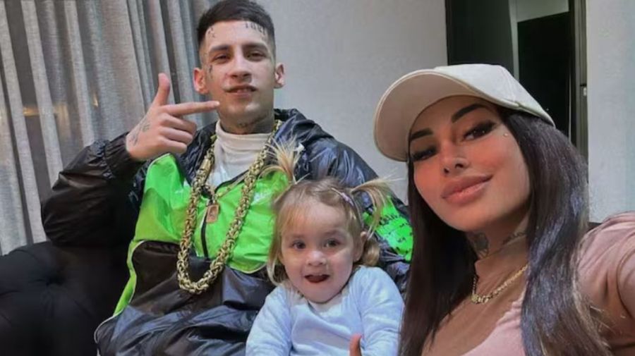 L-Gante, Tamara Báez y su hija
