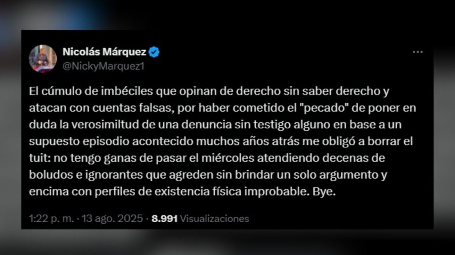 Posteo Nicolás Márquez Julieta Prandi