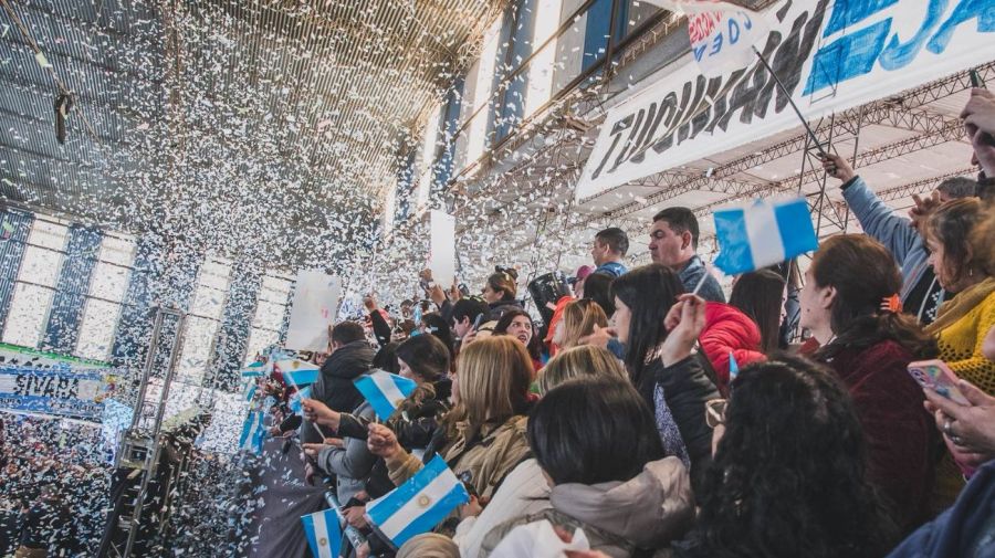 Acto de lanzamiento de Tucumán Primero, el frente del gobernador Osvaldo Jaldo para postularse como diputado nacional