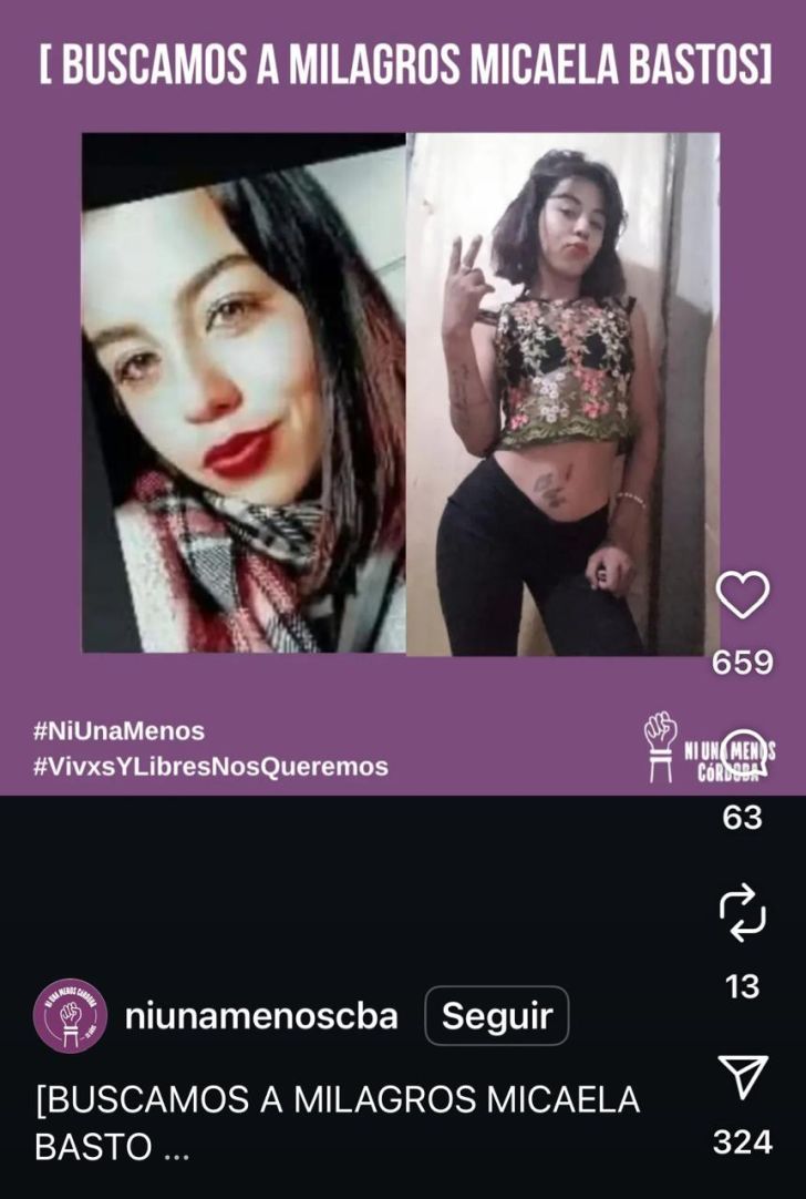 Búsqueda de Milagros Bastos