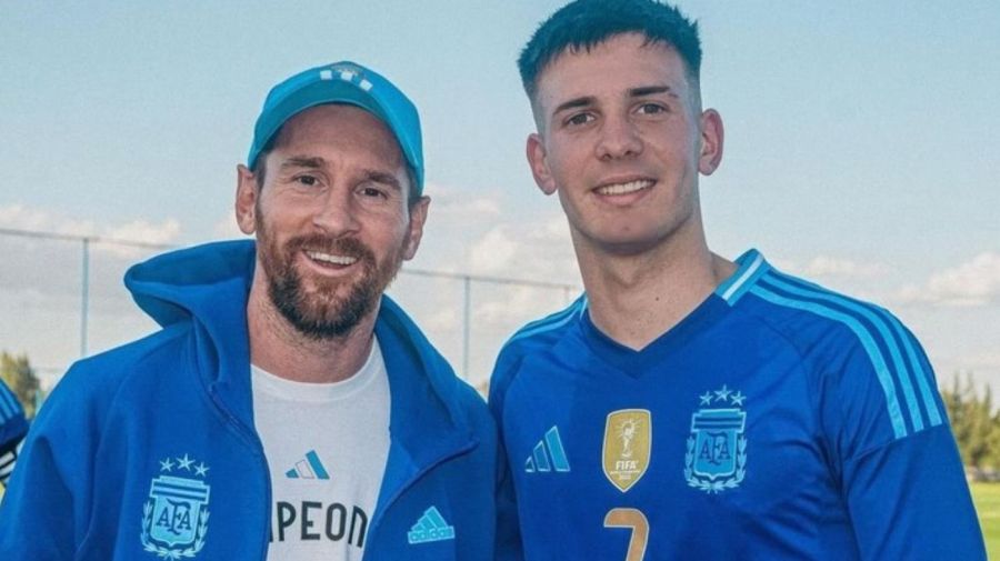 Lionel Messi y Franco Mastantuono