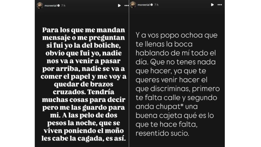 Descargo Morena Rial tras pelearse a los botellazos con otra mujer