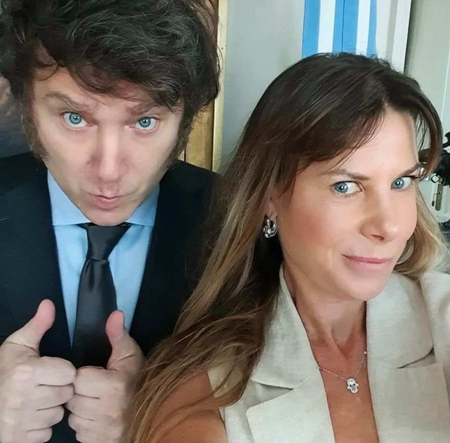 Karen Reichardt con Javier Milei
