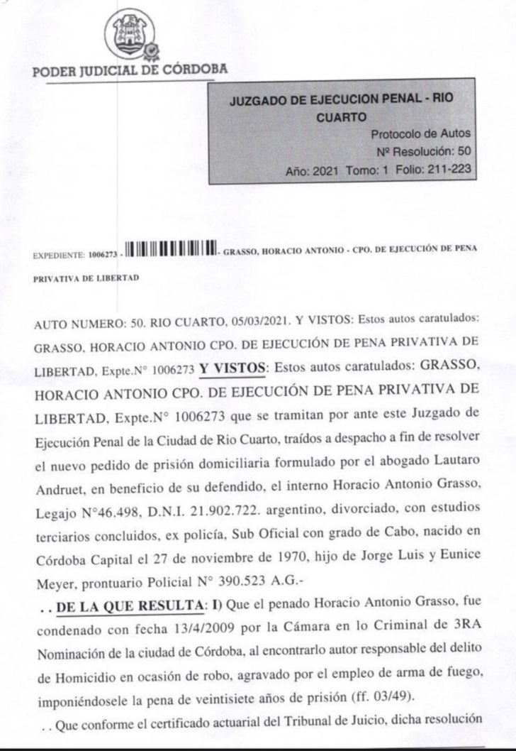 Fallo del juez Echenique