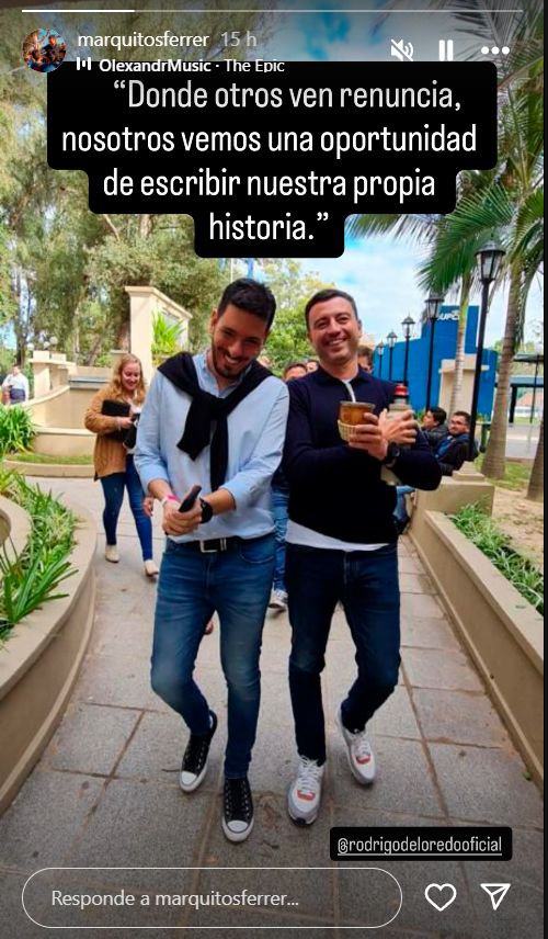 Marcos Ferrer junto a Rodrigo de Loredo