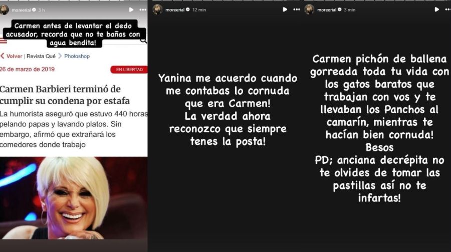 Morena Rial contra Carmen Barbieri