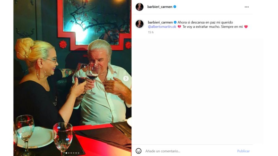 La despedida de Carmen Barbieri a Alberto Martín