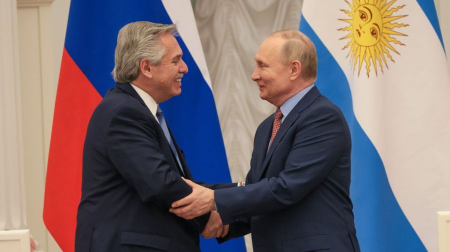 Alberto Fernández y Vladímir Putin