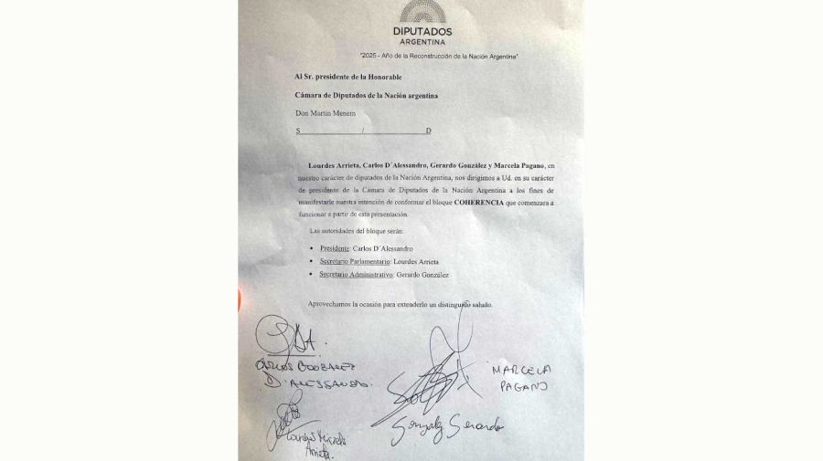 Diputados Argentina bloque Coherencia 20250820
