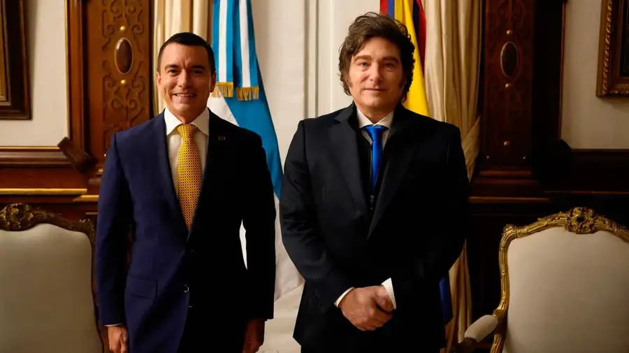 Javier Milei y Daniel Noboa 21082025