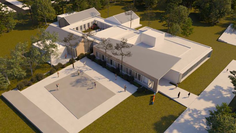 Toma aérea del Complejo Papa Francisco