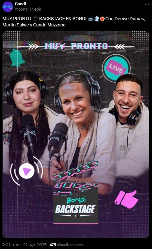 Denise Dumas, Martín Salwe y Cande Mazzone