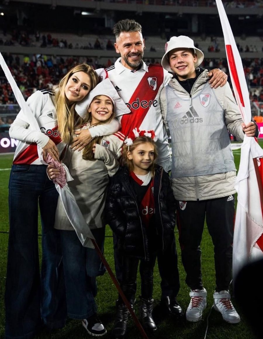 Evangelina Anderson, Martín Demichelis y sus hijos