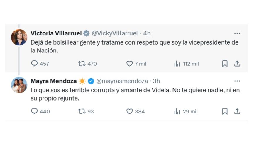 20250823 El cruce entre Mayra Mendoza y Victoria Villarruel