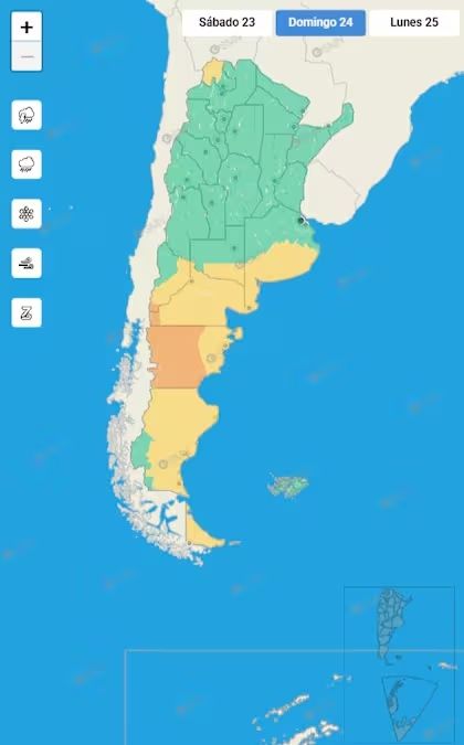 SMN para el 24 de agosto de 2025