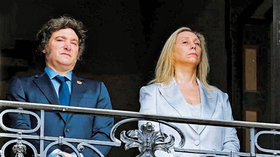 Javier Milei y Karina Milei